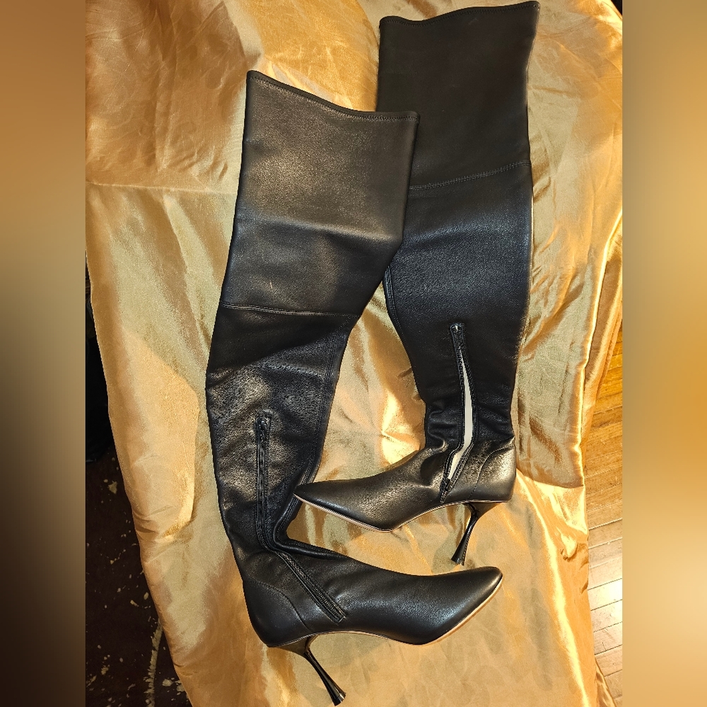 Studio Amelia Spire thigh high lamb skin boots - Picture 12 of 15